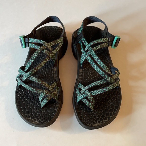 Chaco Shoes - Chaco Women’s 8 Teal Black Sandals NICE